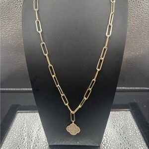 Elegant Gold Necklace with Pendant All Mother Of Pearl